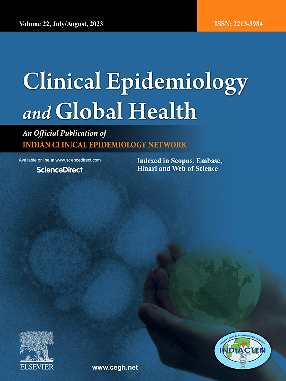 Go to journal home page - Clinical Epidemiology and Global Health